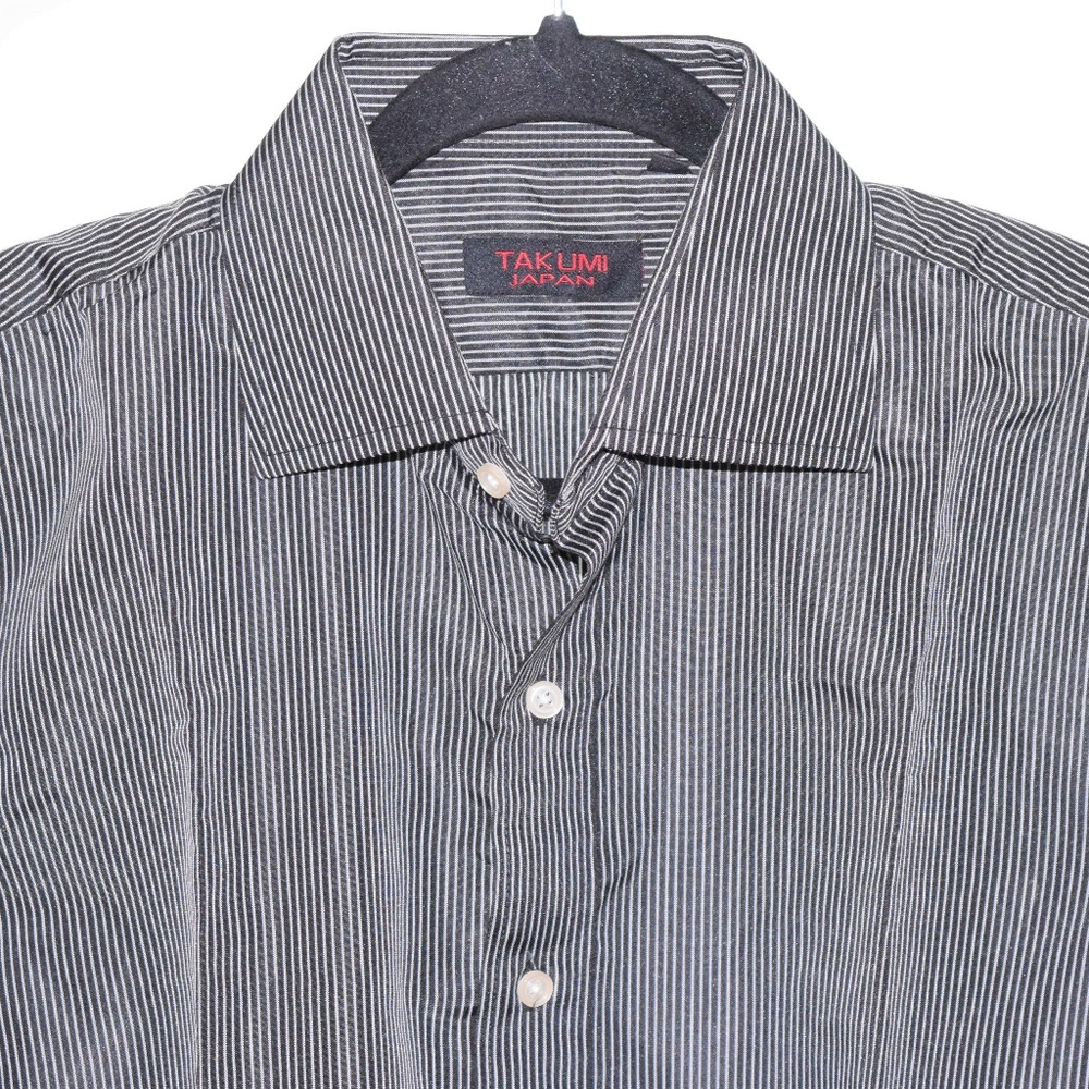 Takumi Japan Medium Black White Stripe Long Sleeve